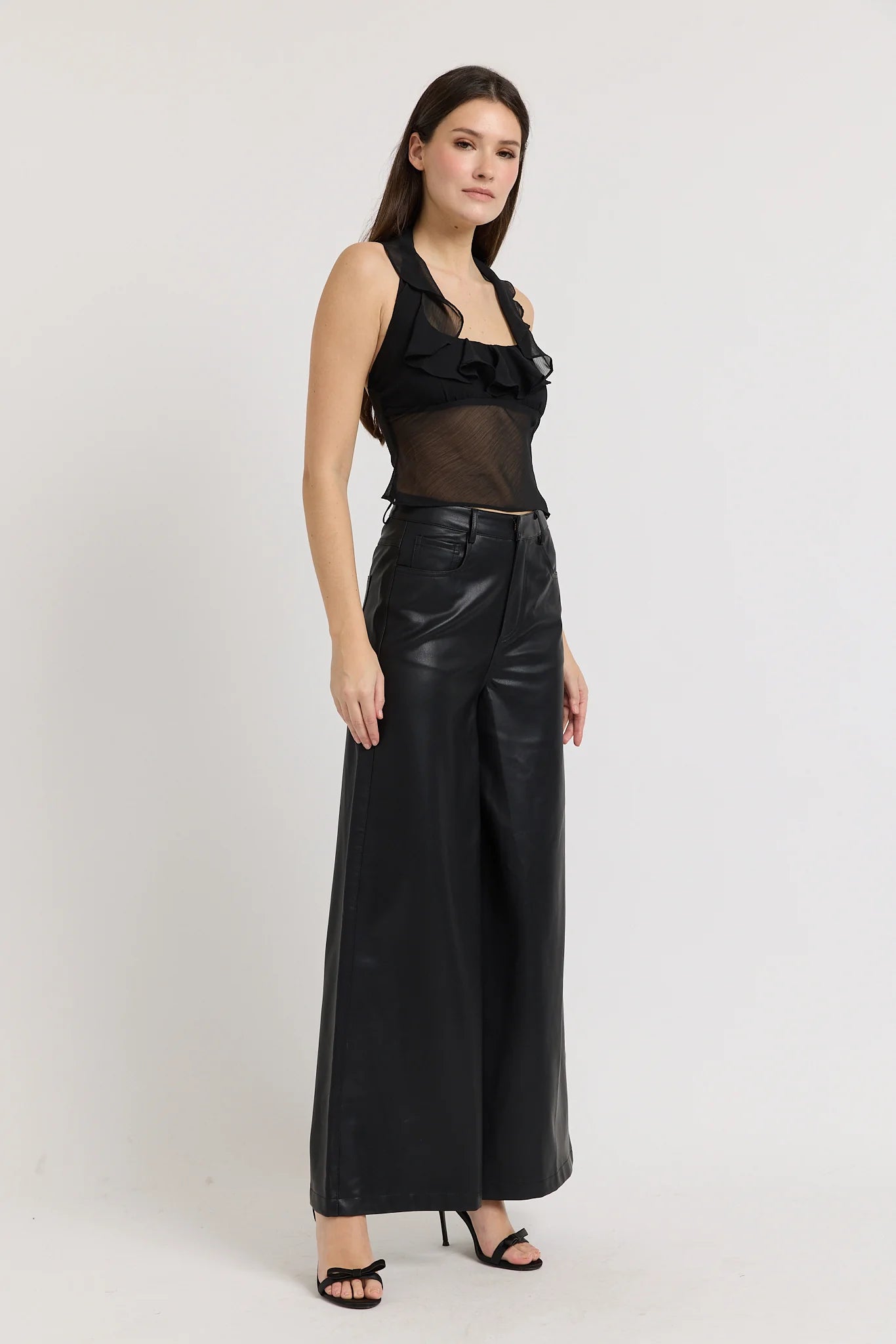 En Saison Aileen Faux Leather Pants