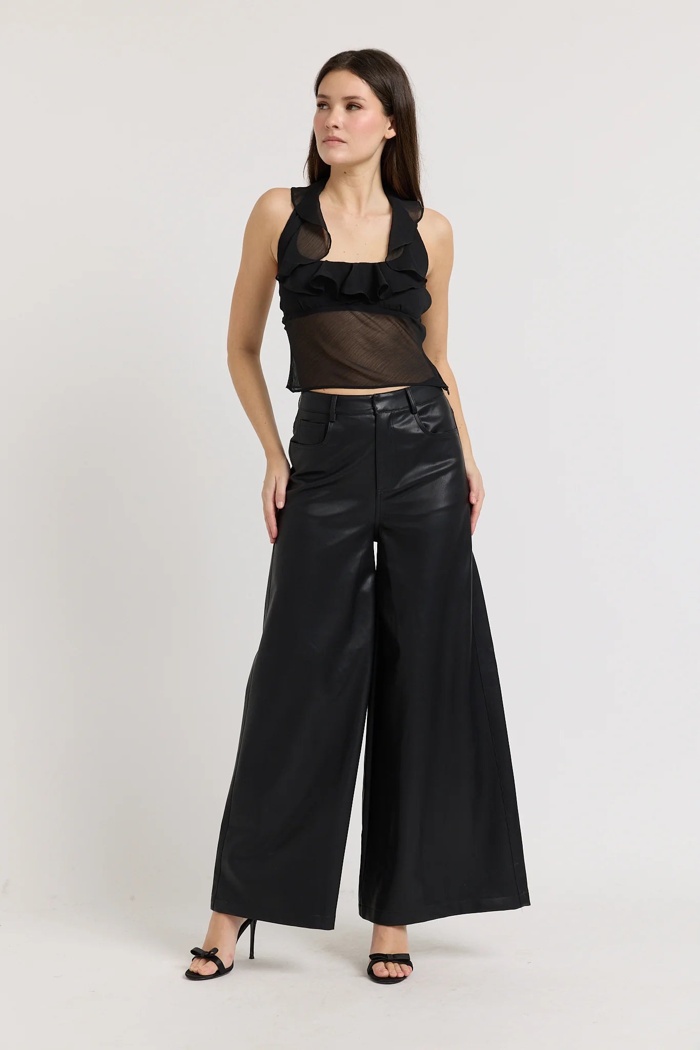 En Saison Aileen Faux Leather Pants