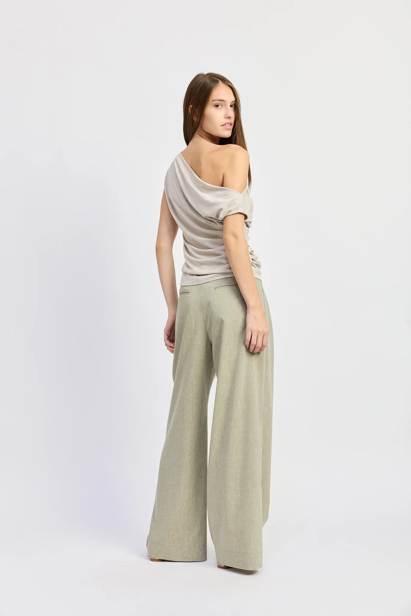 En Saison Paris Taupe Knit Top