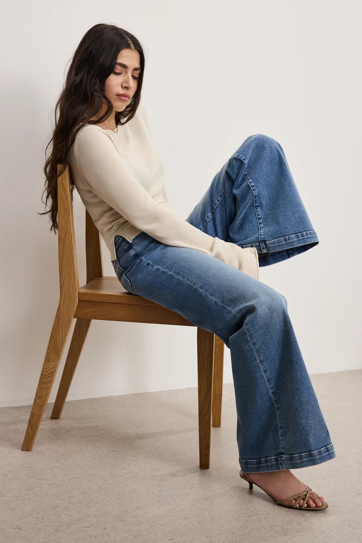 Good Petite Palazzo Light Compression Jeans