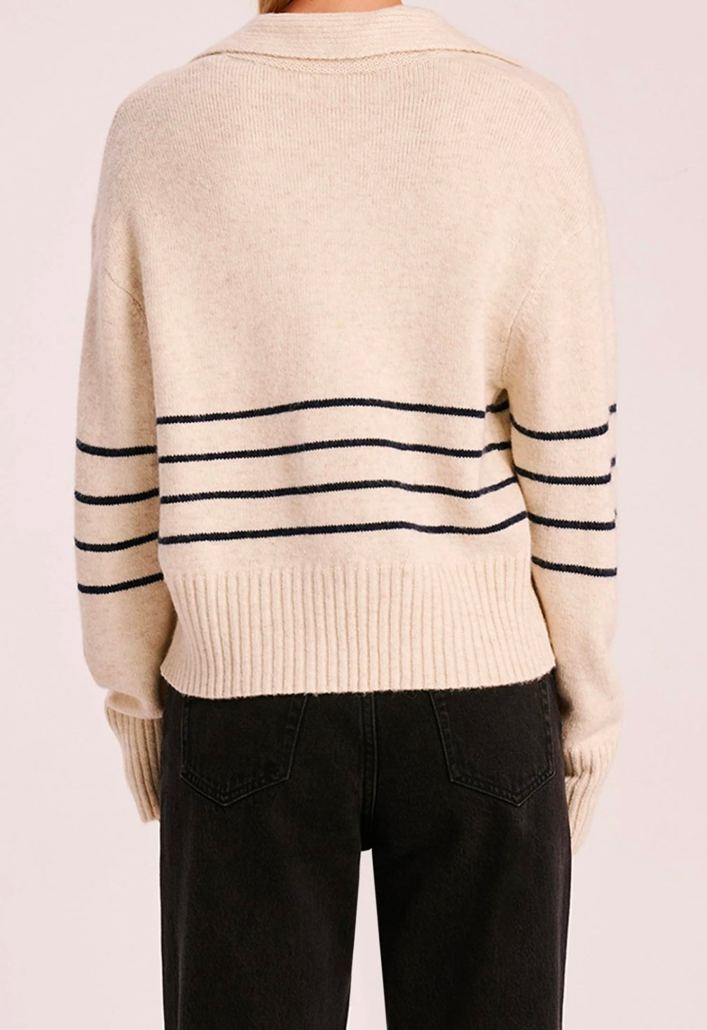 Logan Rugby Knit Cloud Stripe