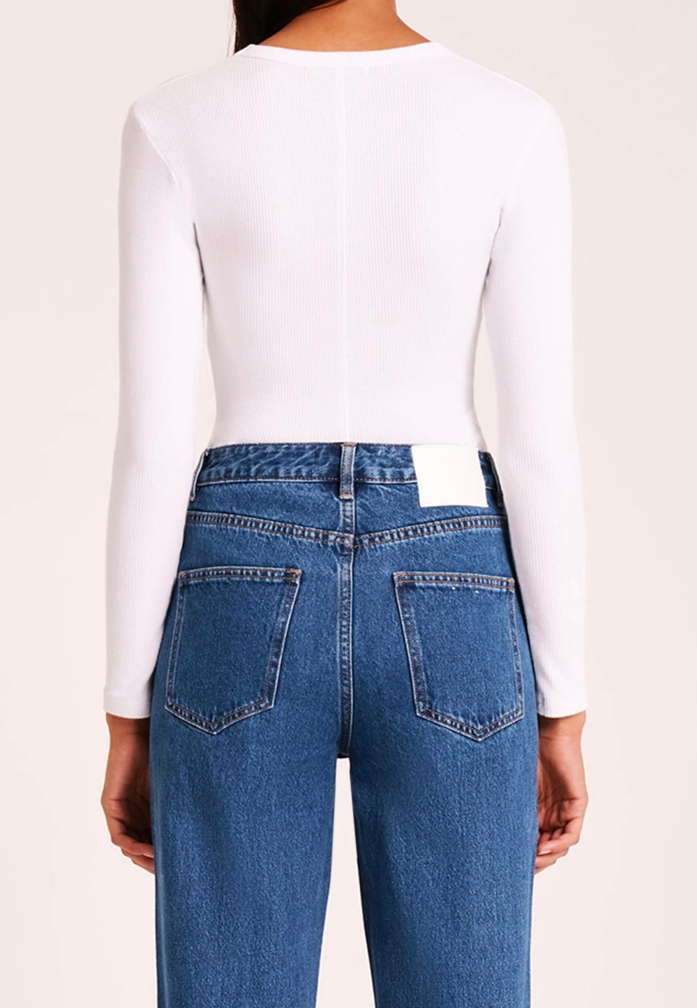 Organic Rib Tee | White