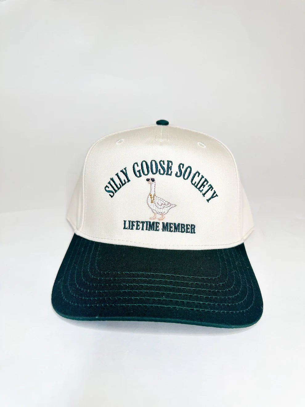 Silly Goose Baseball Hat | Green Natural