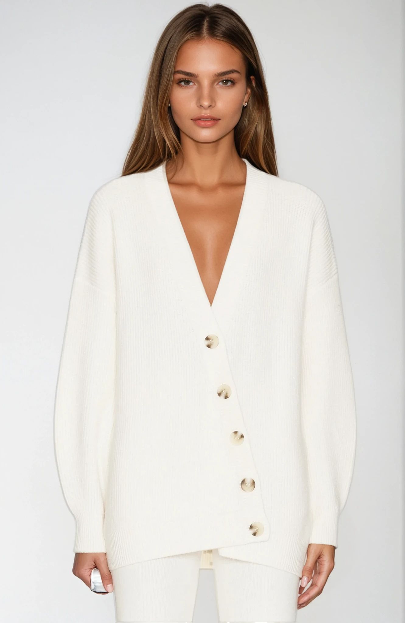 Evelyn Asymmetrical Luxe Oversized Cardi