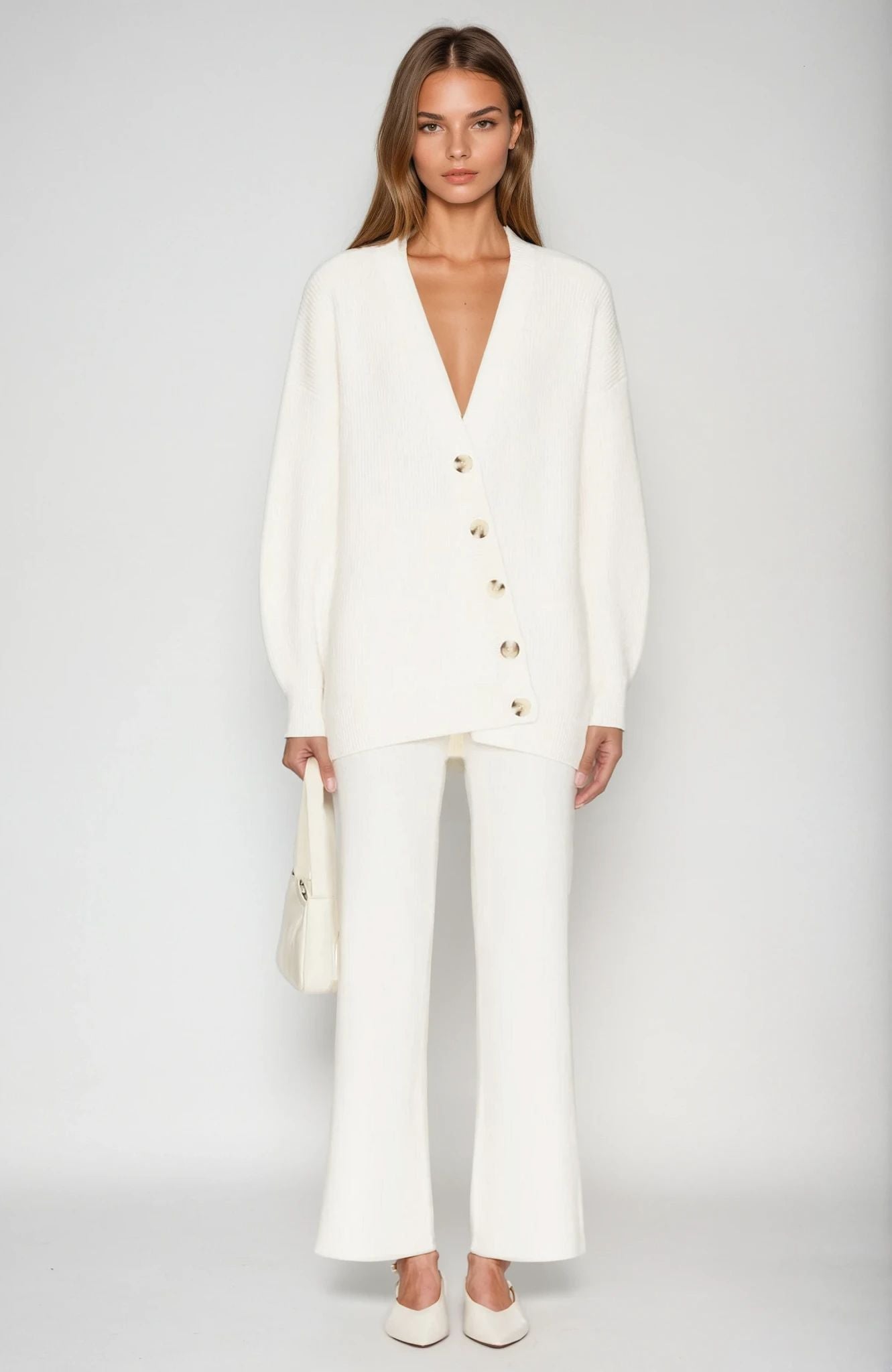 Evelyn Asymmetrical Luxe Oversized Cardi