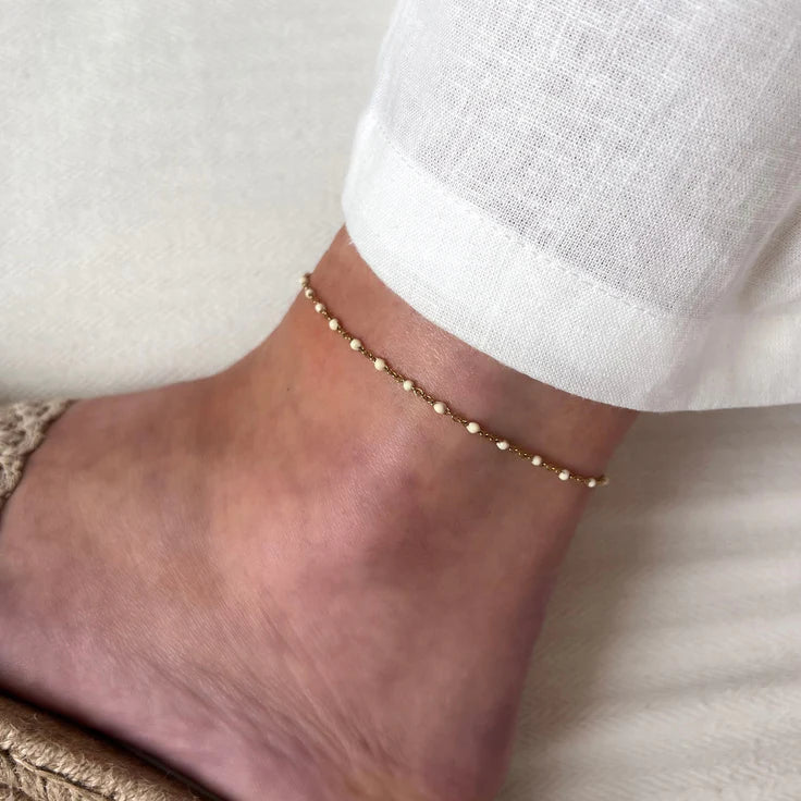 Ivory Dots Anklet