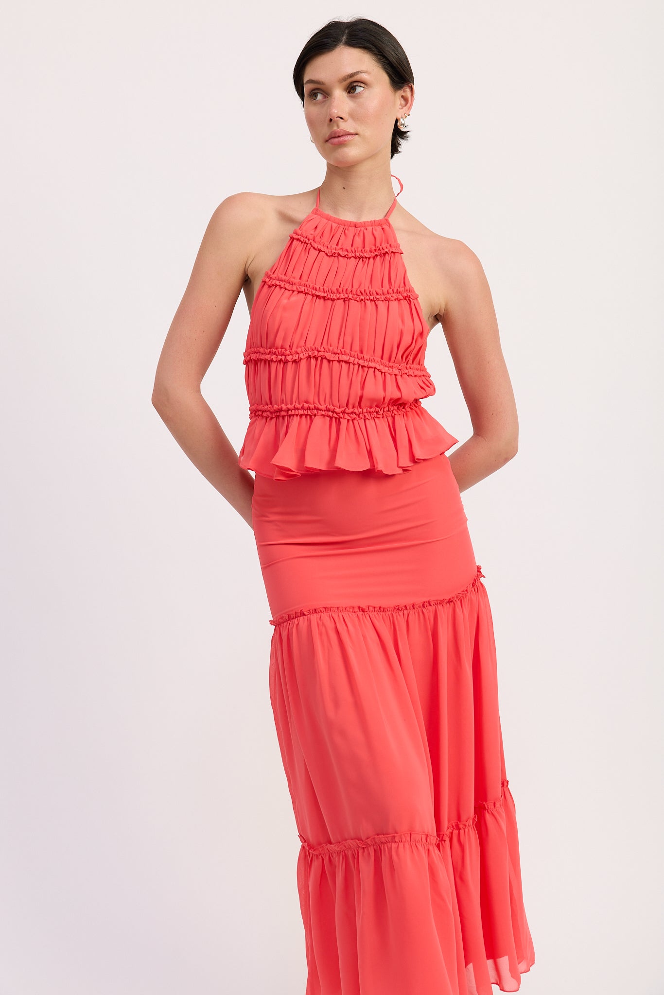Rowyn Halter Top Coral