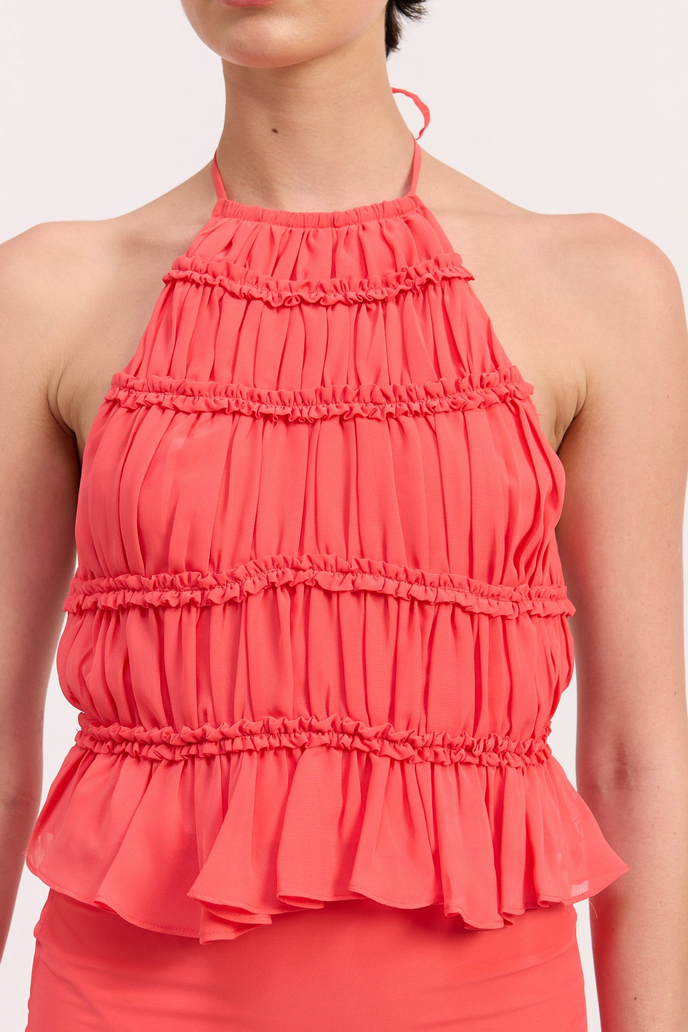 Rowyn Halter Top Coral