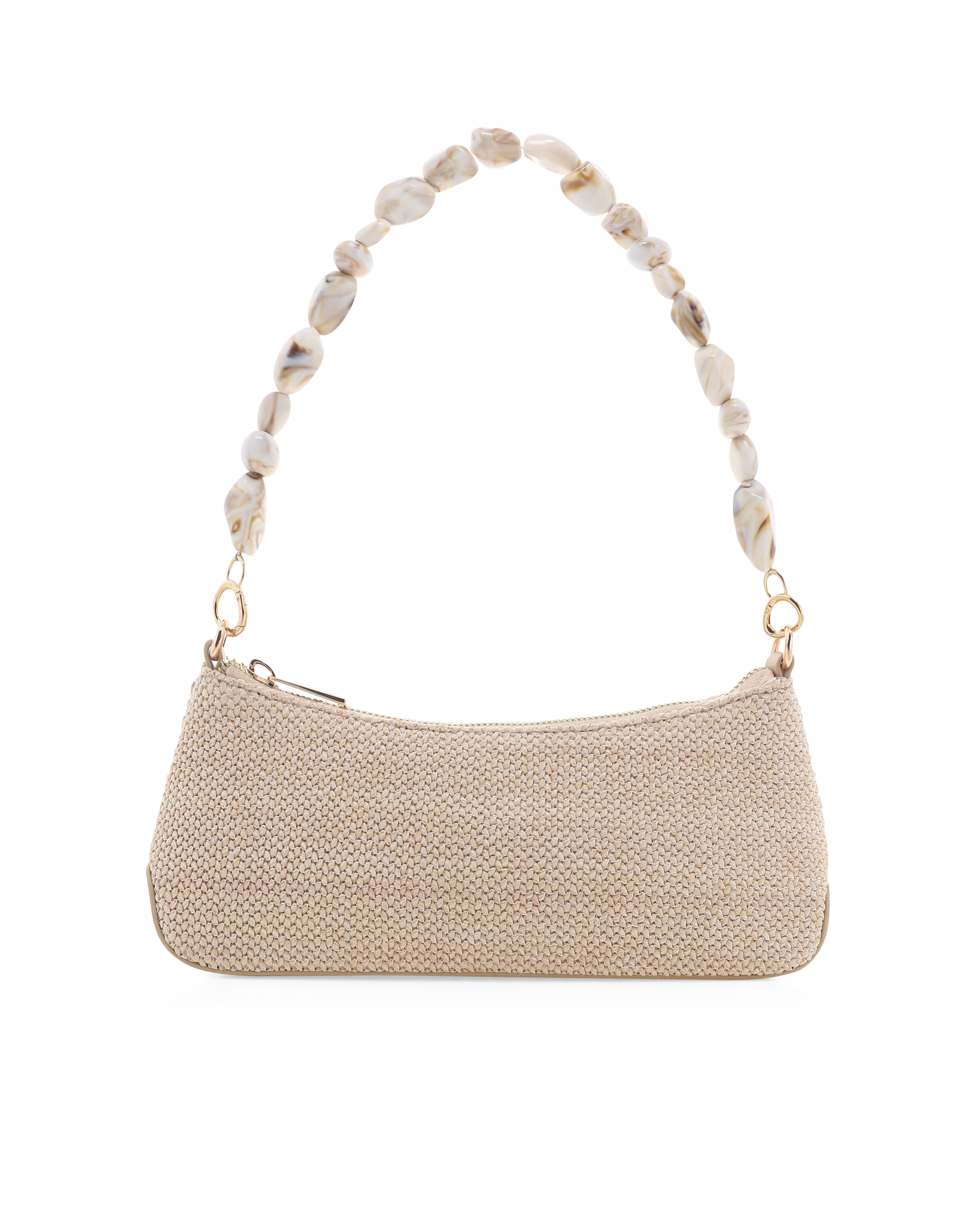 Billini Jamie Shoulder Bag Natural Raffia Bone going out bag