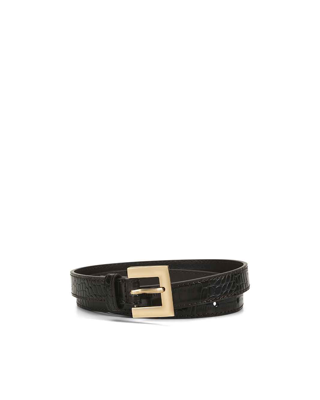 Jordan Belt Dark Cacao Croc