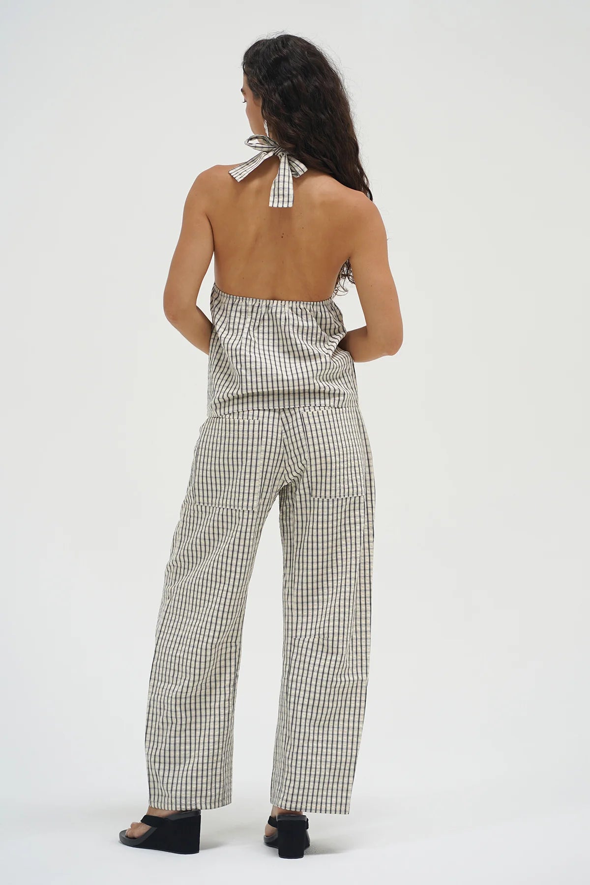 Cora Plaid Halter Top