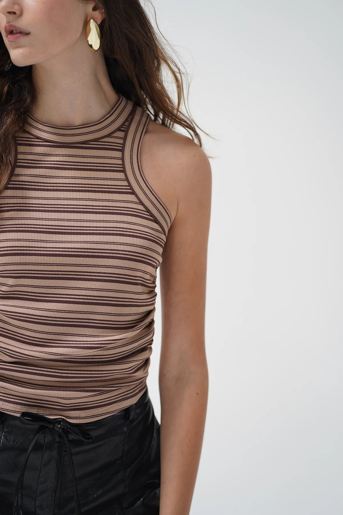 LNA Halo Tank Chocolate Stripe