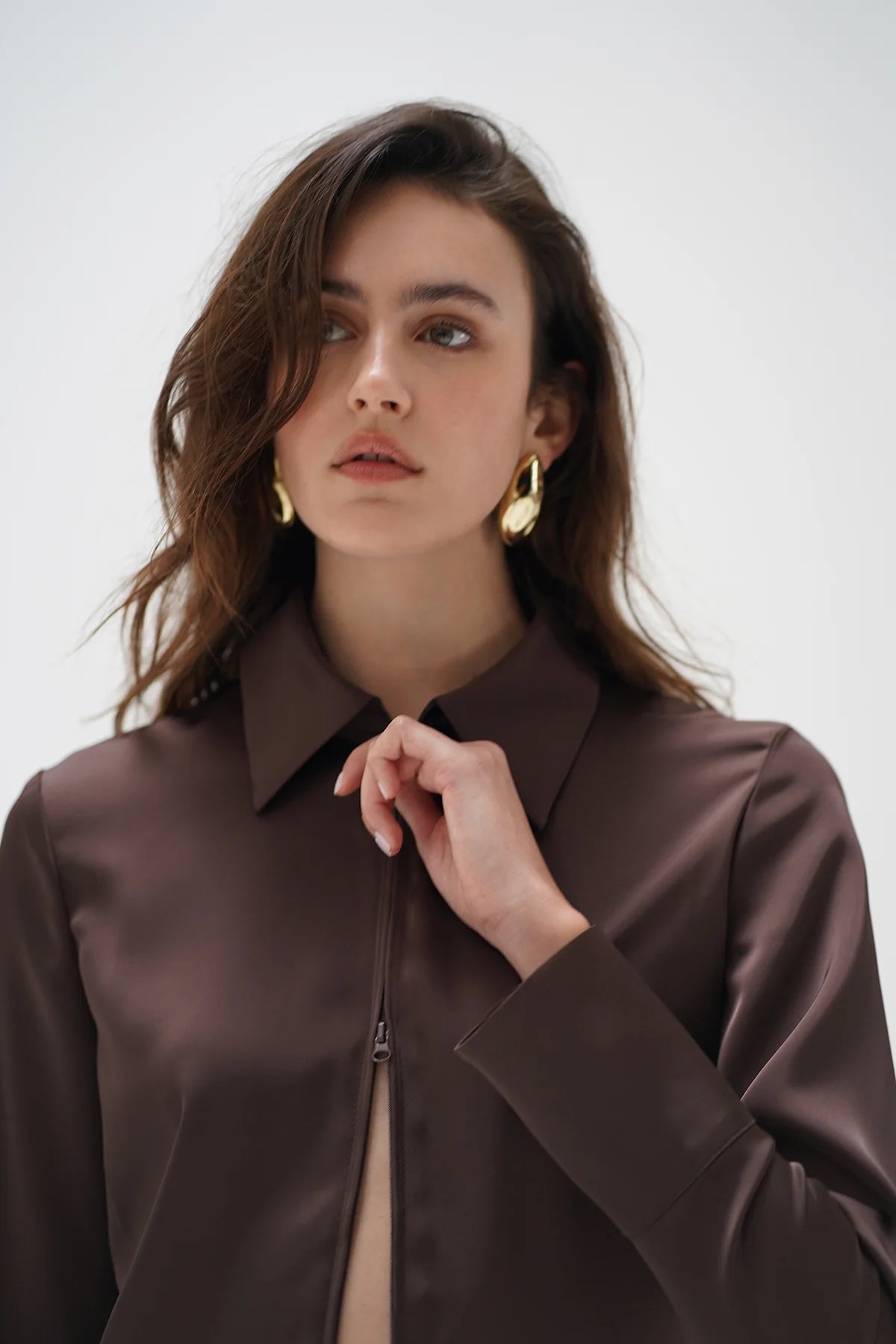 LNA Jude Blouse Cacao
