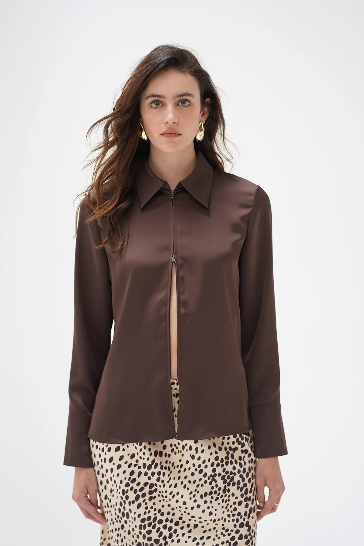 LNA Jude Blouse Cacao