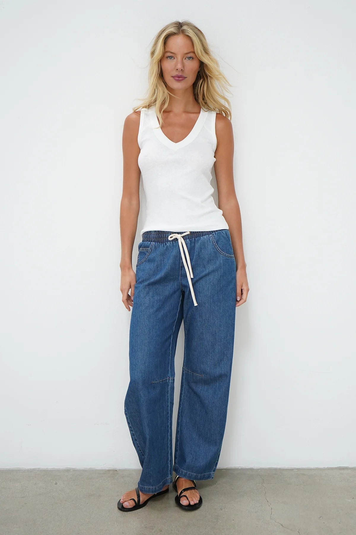 LNA | Lennon Pant | Soft Denim