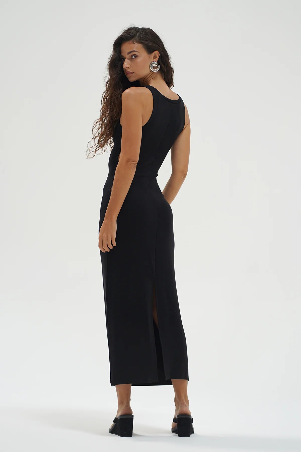 LNA Clothing Wade Black Tank Dress