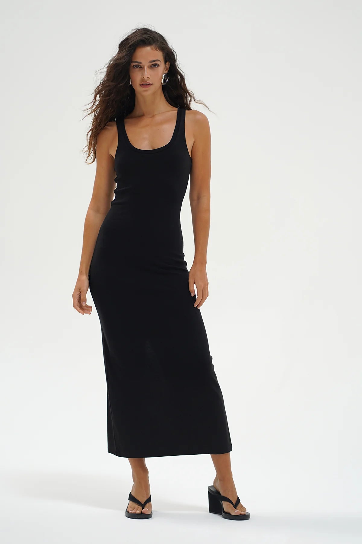 LNA Clothing Wade Black Tank Dress
