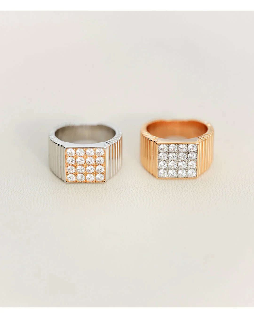 The Pave Sqaure Signet Ring