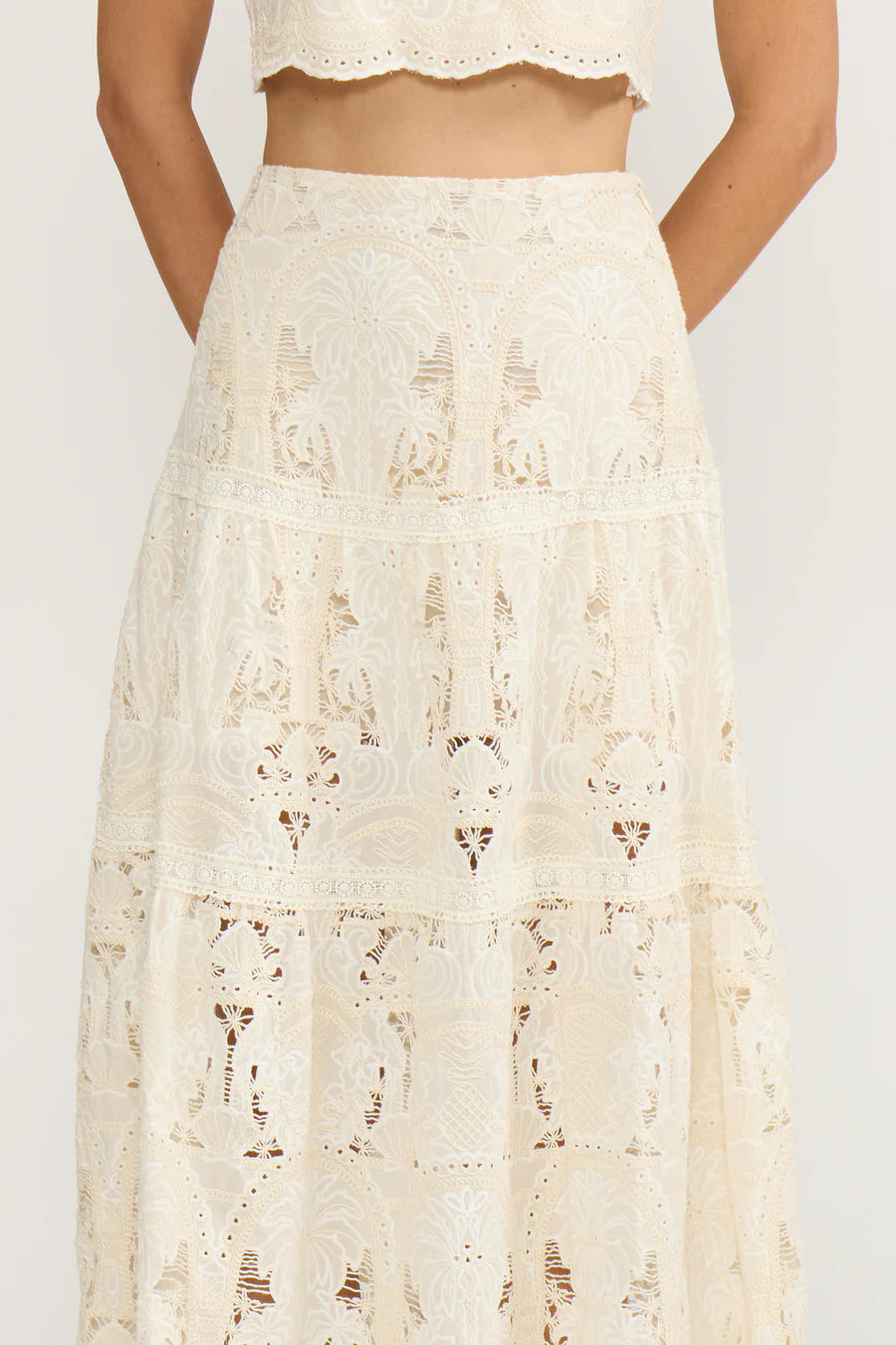 Kelly Crochet Lace Maxi Skirt