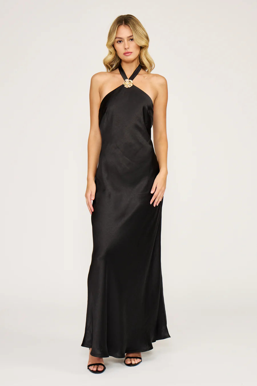 Bonnie Black Halter Dress