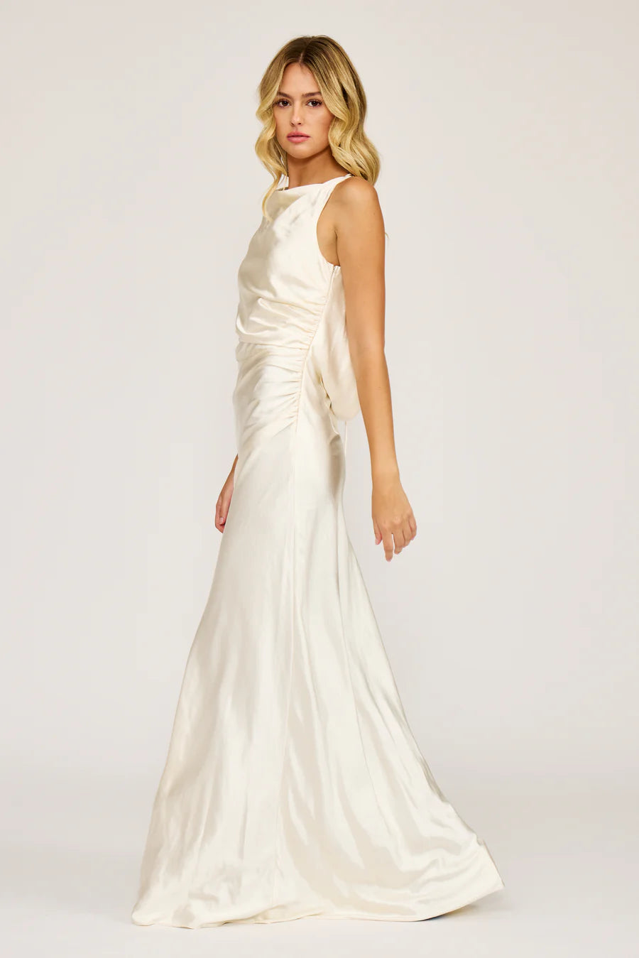 Halo Ivory Draped Dress