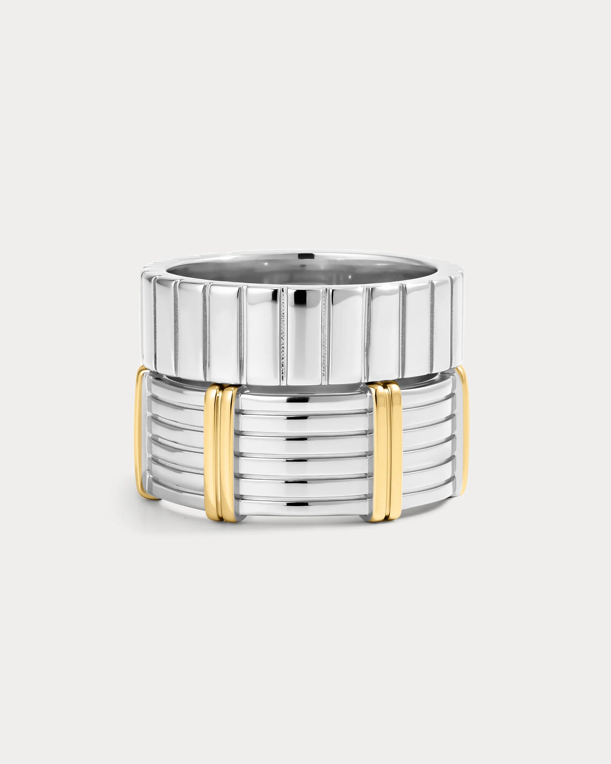 LUV AJ The Luna Bezel Ring Set