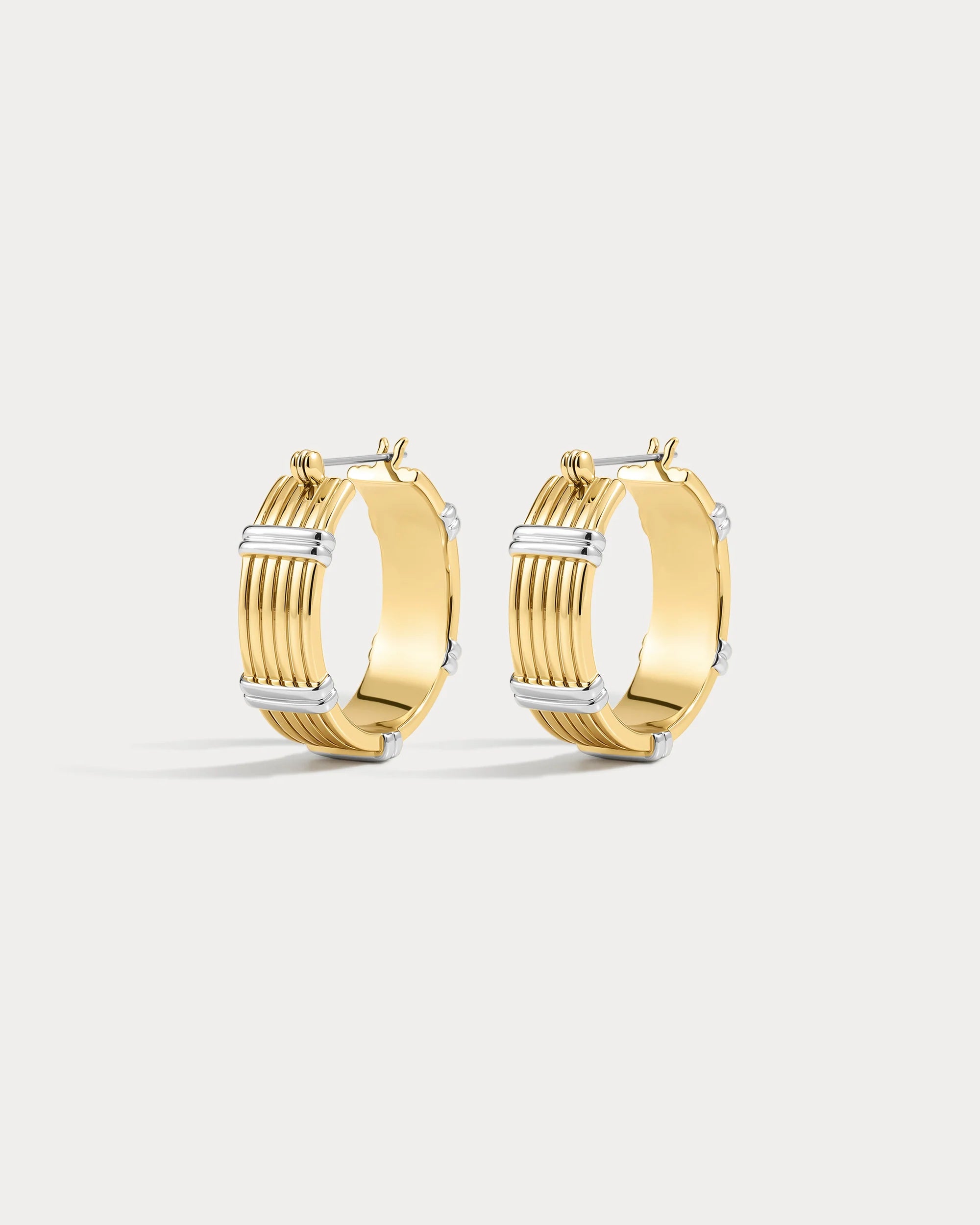 The Two-Tone Sierra Bar Hoops