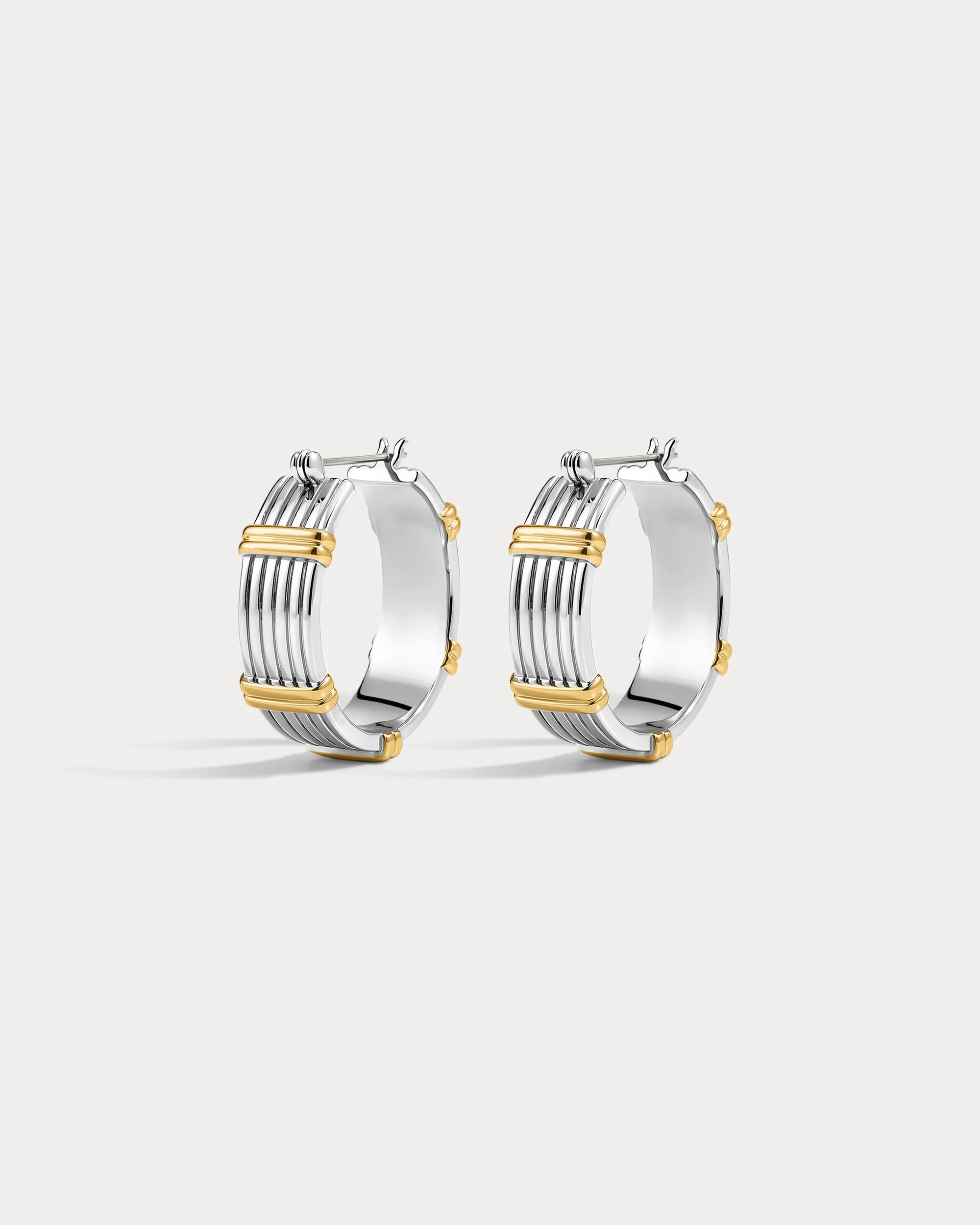 The Two-Tone Sierra Bar Hoops