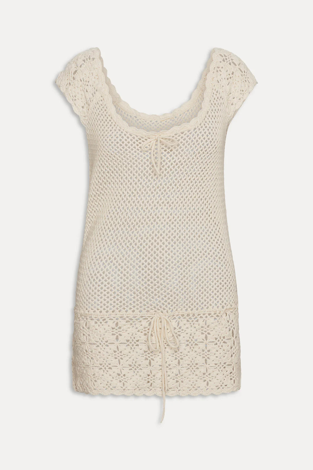 Frankies Bikinis Moss Crochet Mini Dress