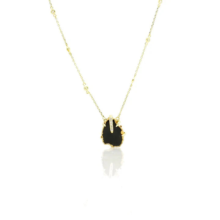Yara Semi Precious Stone Necklace | Gold Sterling Silver