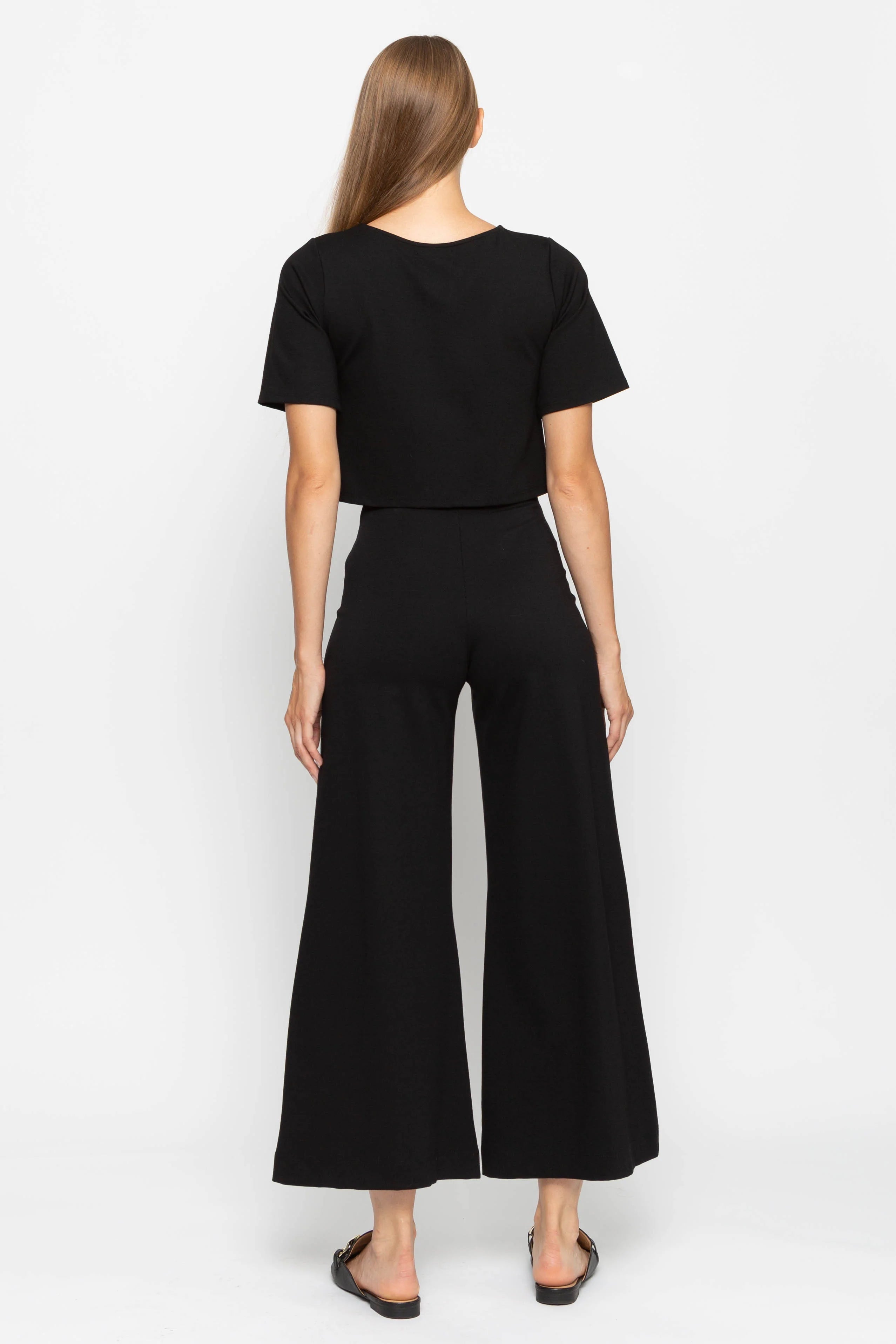 Ponte Knit Short Sleeve Top