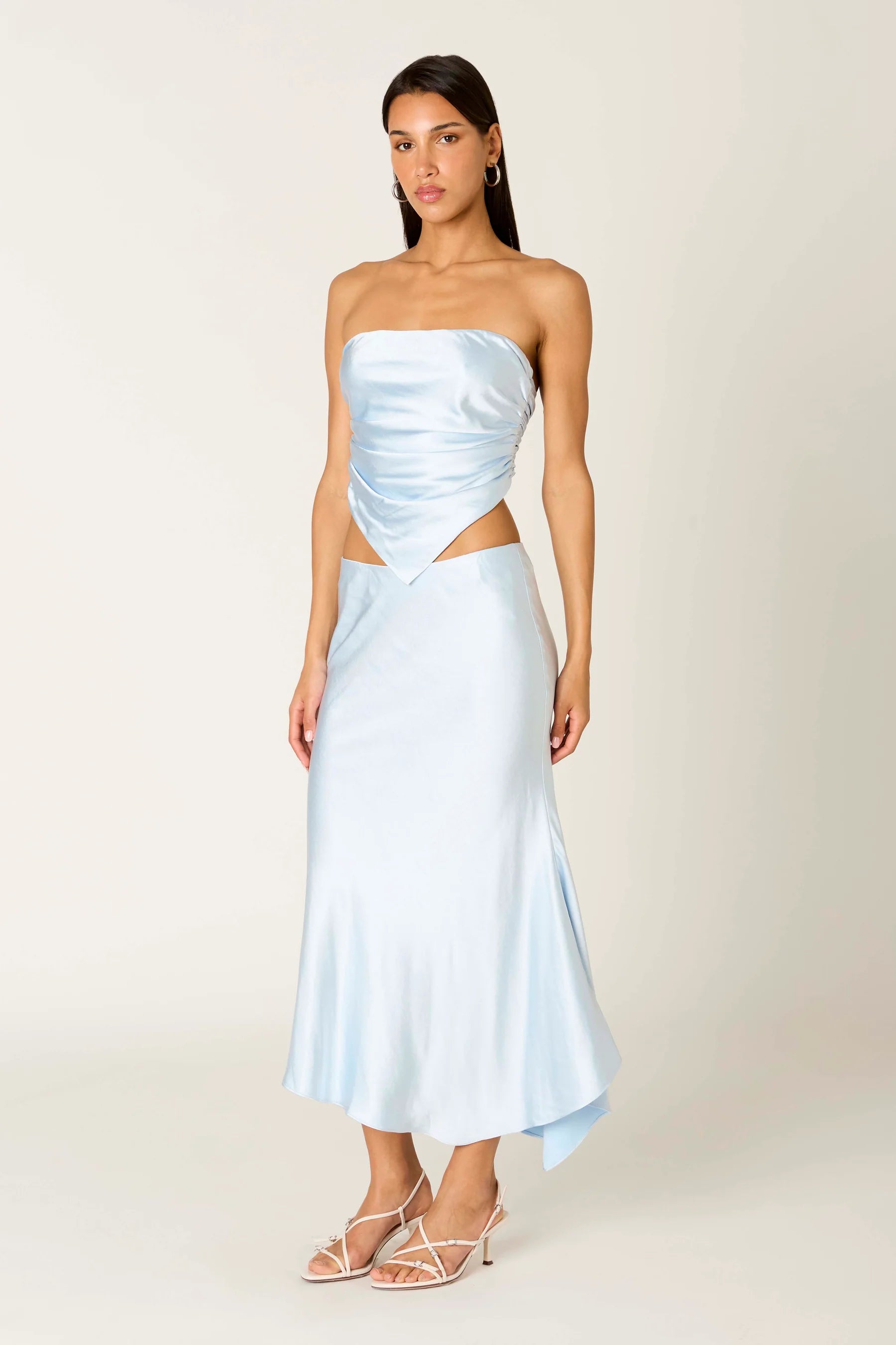 NIA Giacomo Strapless Top Sky