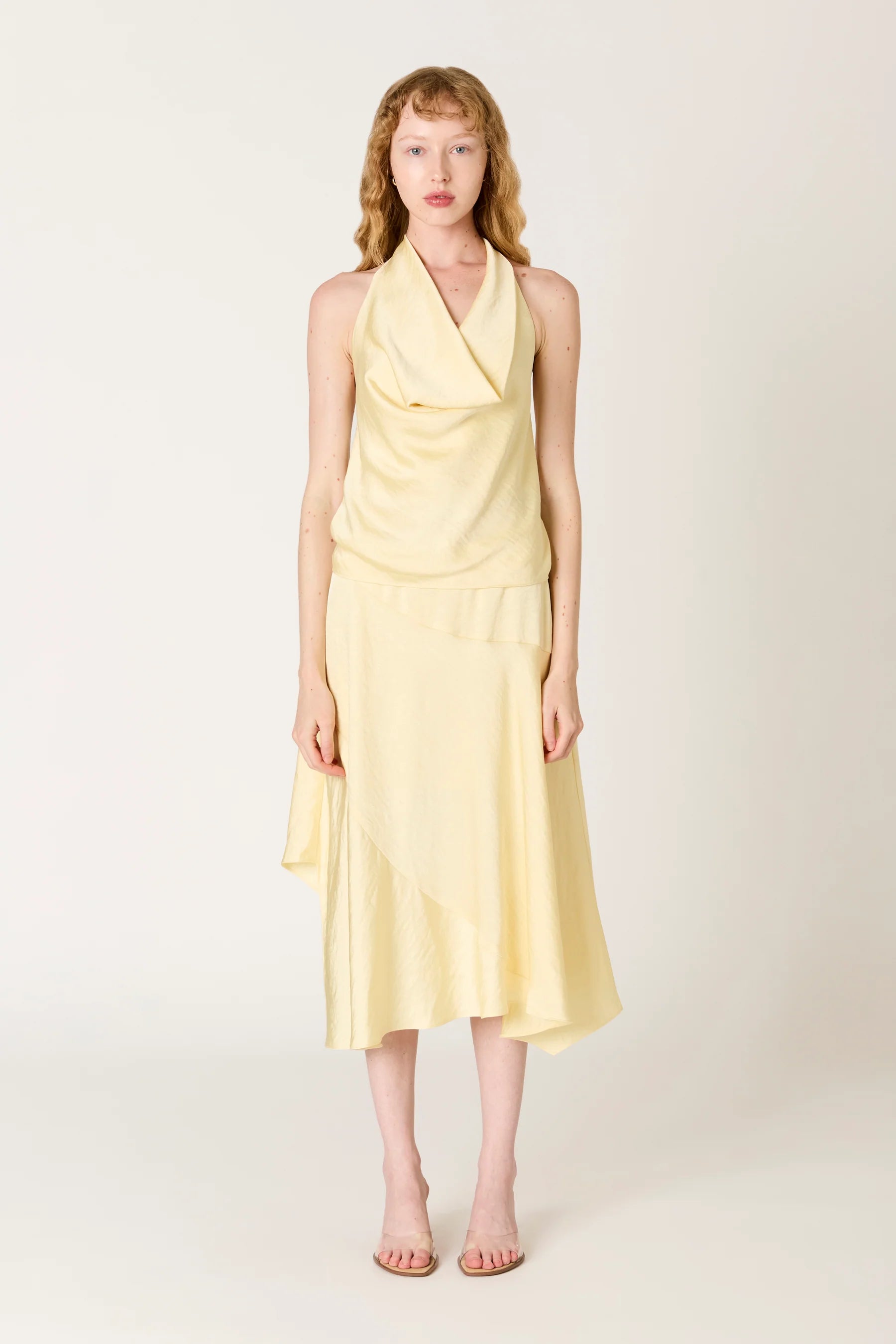 NIA Solana Butter Yellow Halter Top for Springg Summer