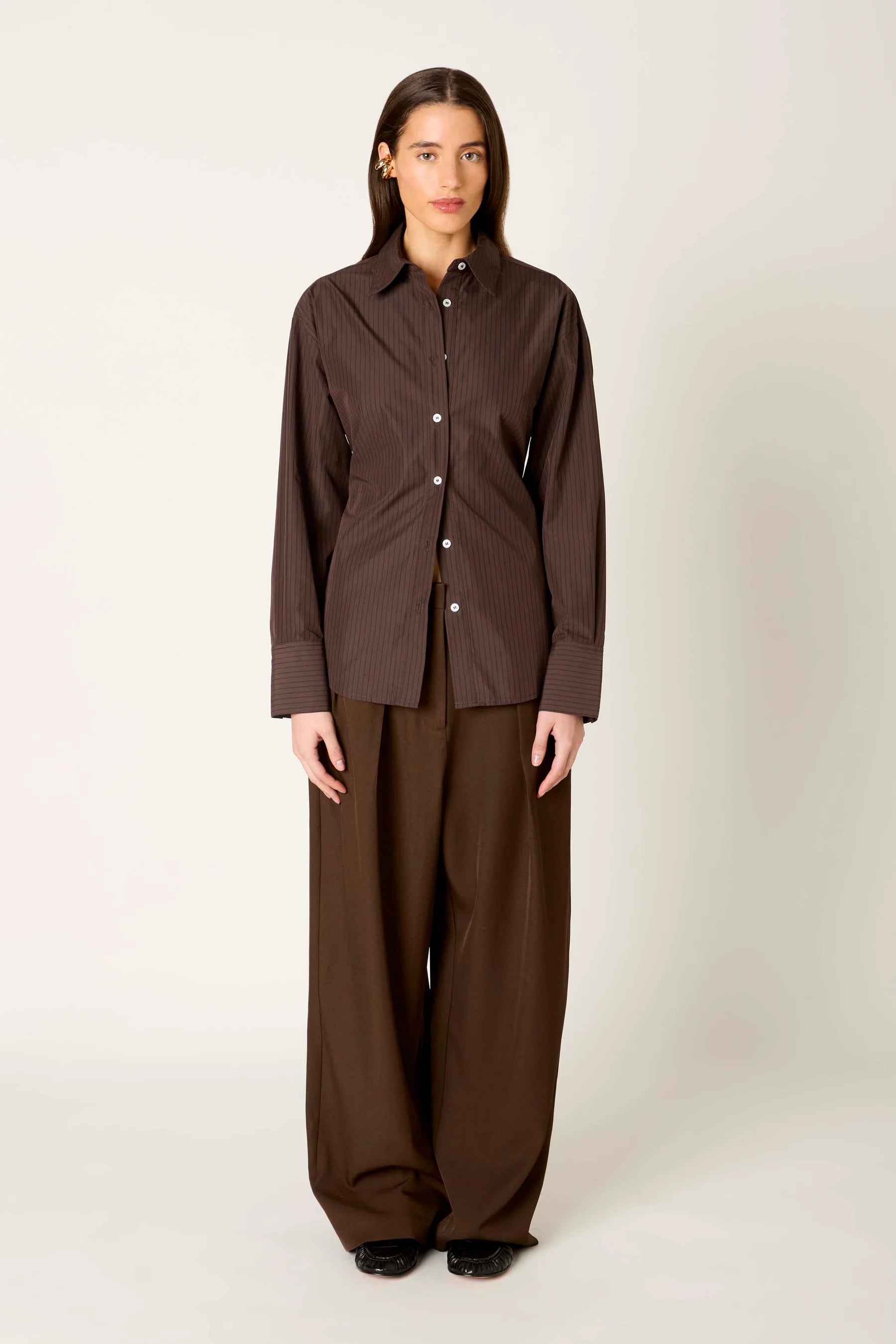 NIA Serrano Brown Shirt