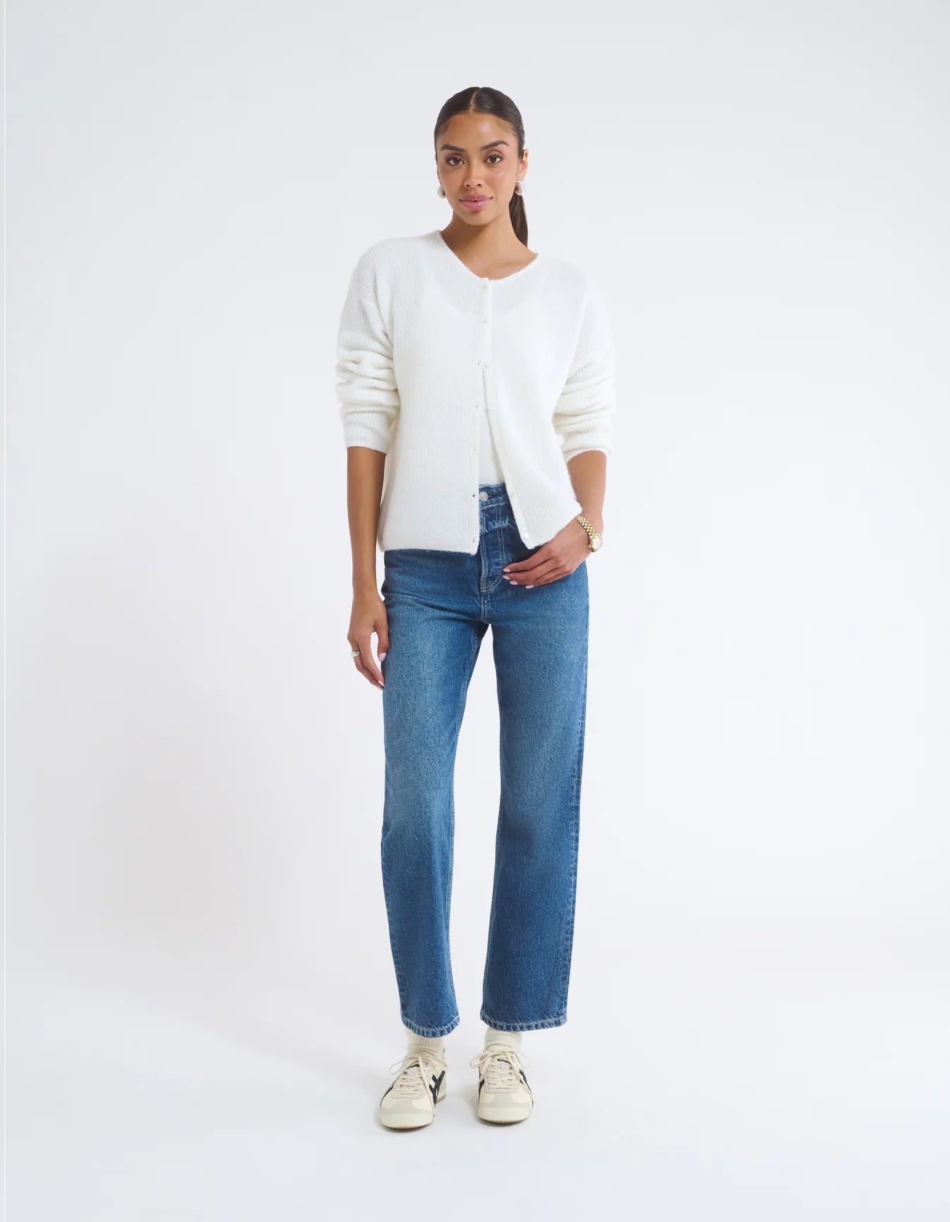 Newport Cardigan Ivory