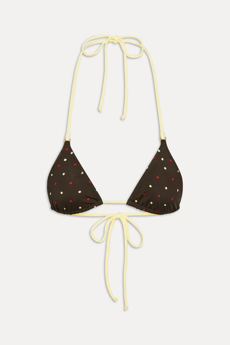 Nick Reversible Shine Bikini Top Honey Bug