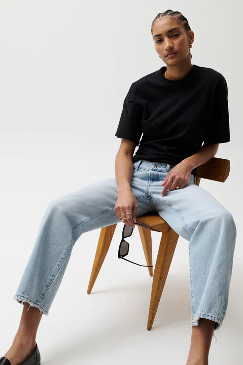 Lexi Mid Rise Bowed Straight Jeans Dolce Vita Vintage