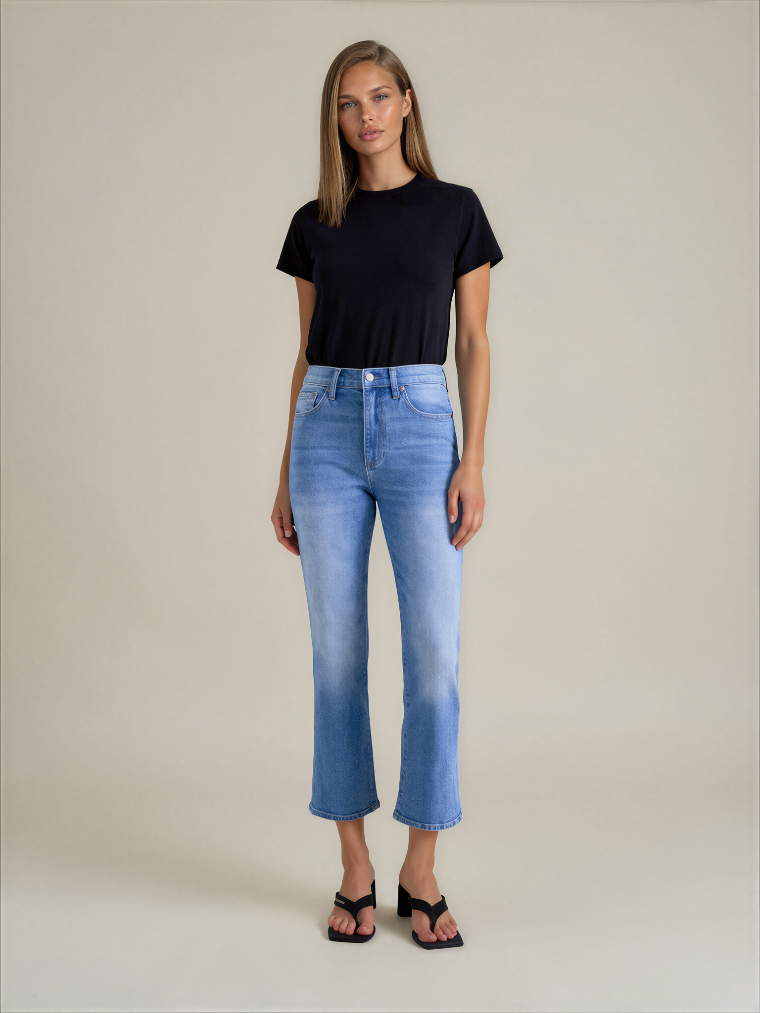 Lennon High Rise Cropped Bootcut Jeans
