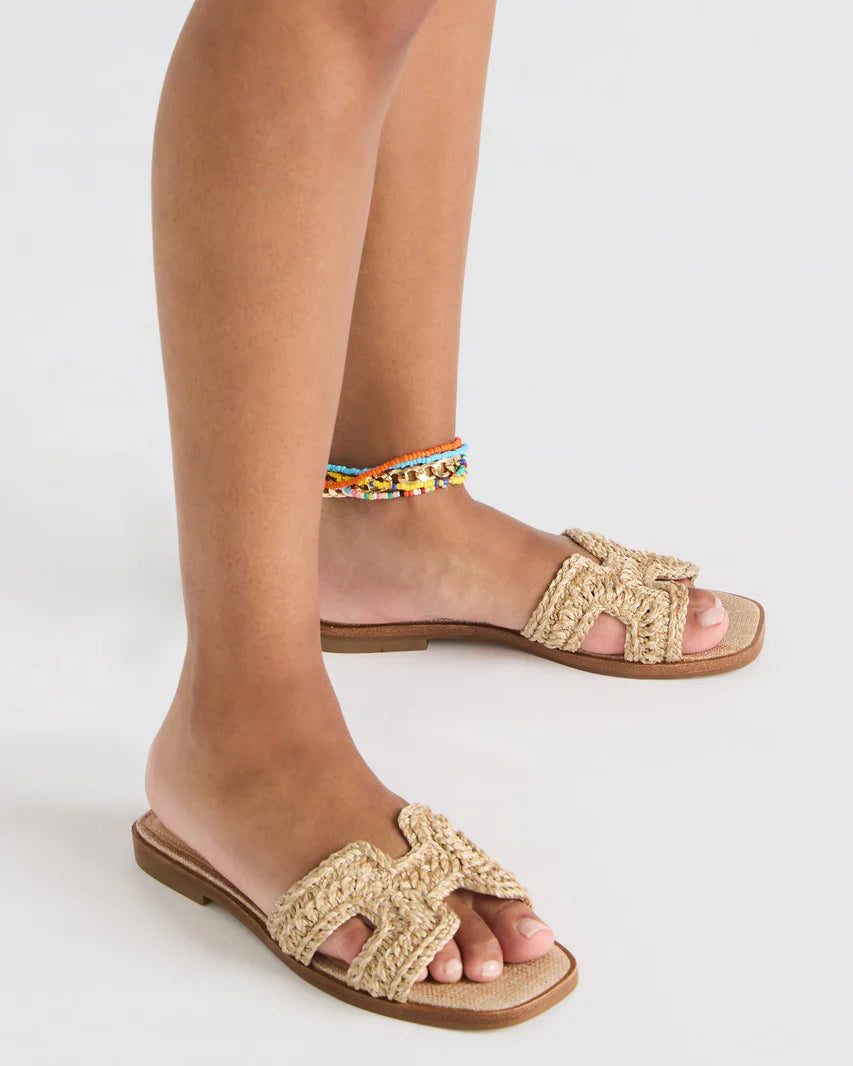 Steve Madden Haydn Crochet Raffia Sandals