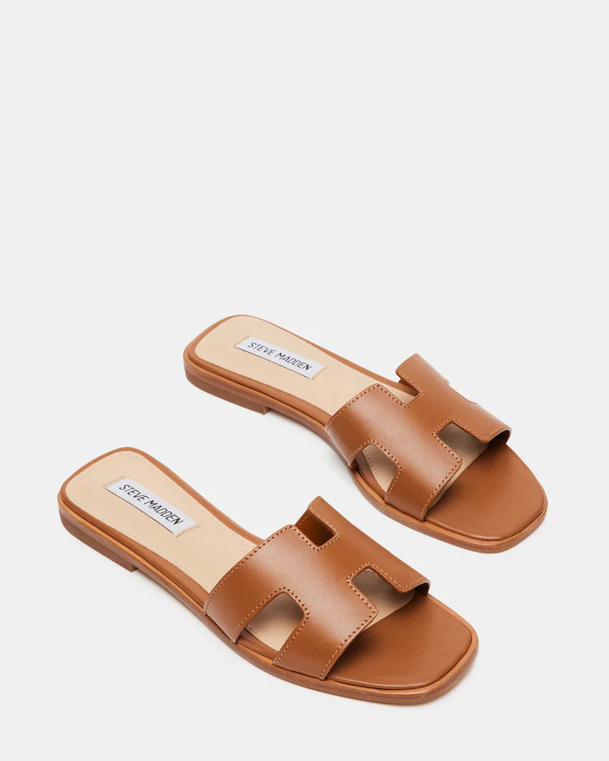Haydn Cognac Leather Sandals