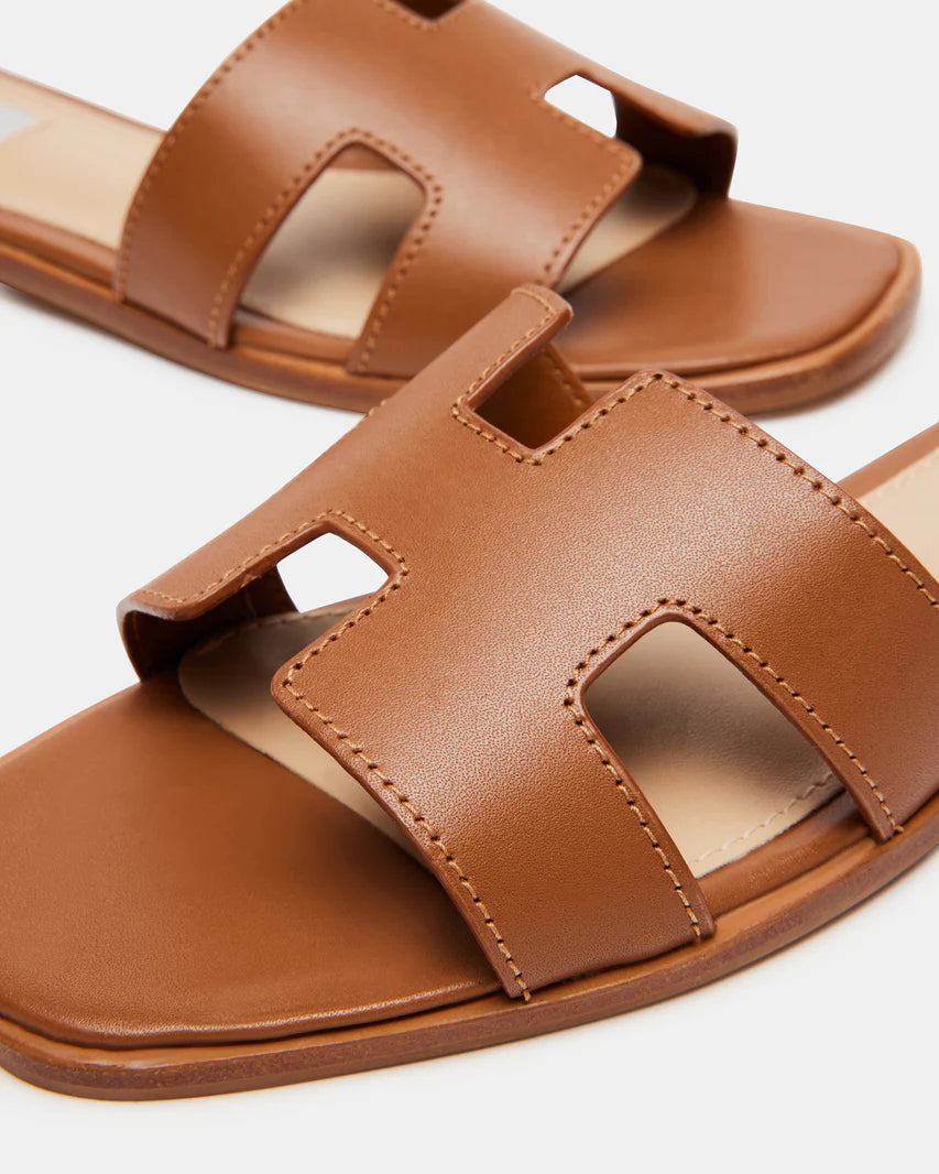 Haydn Cognac Leather Sandals