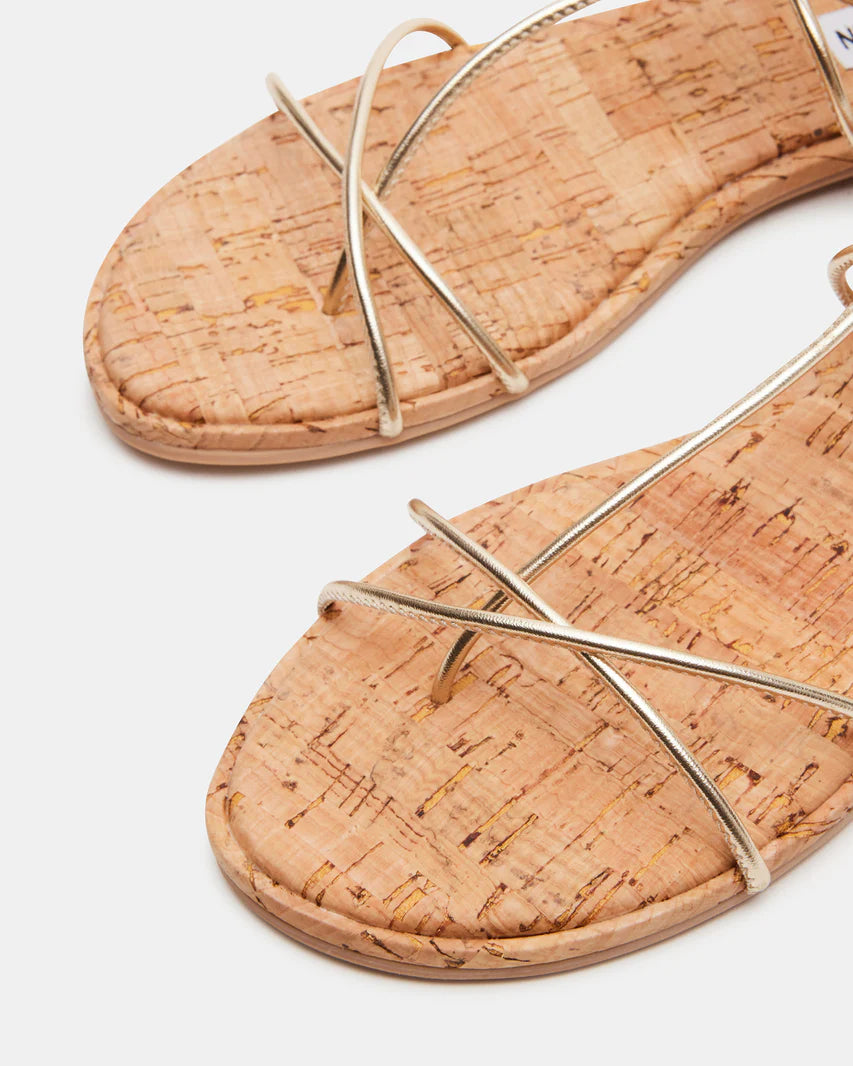 Myrtle Lace Up Sandals | Gold