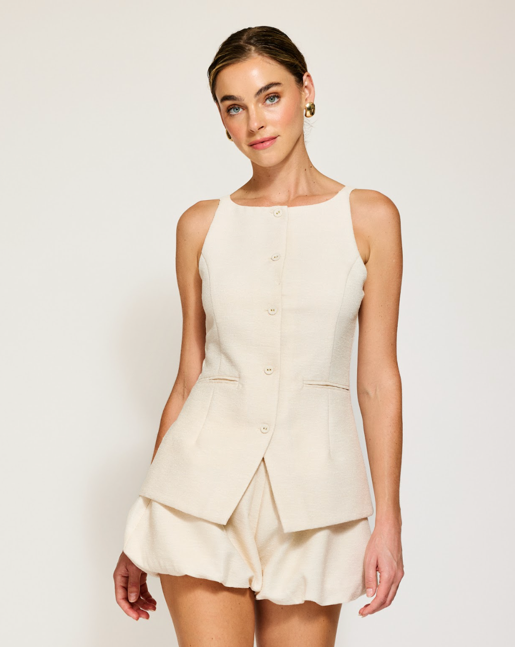 Line & Dot | Adelia Top| Cream