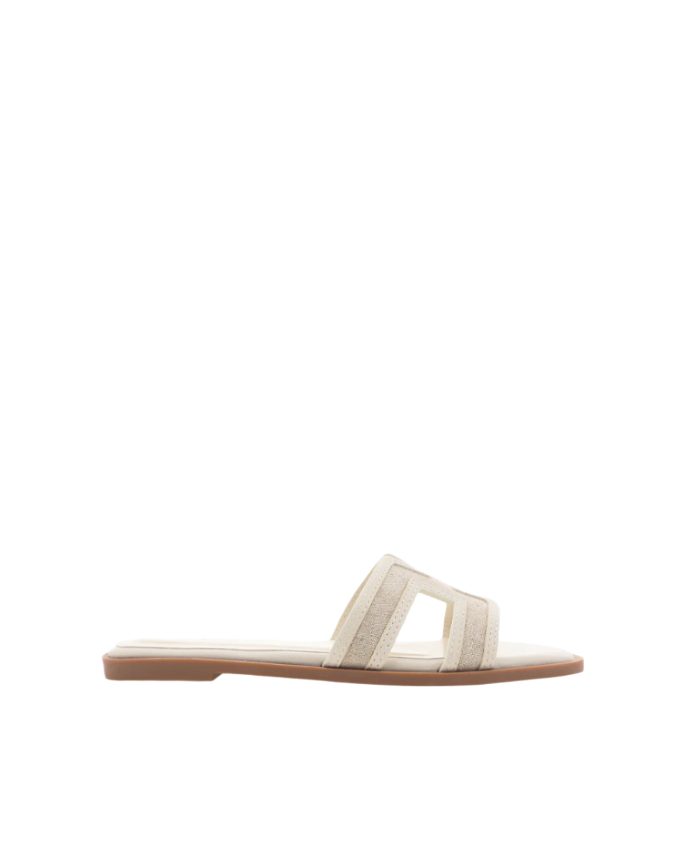 Gordy Slides | Cream Linen
