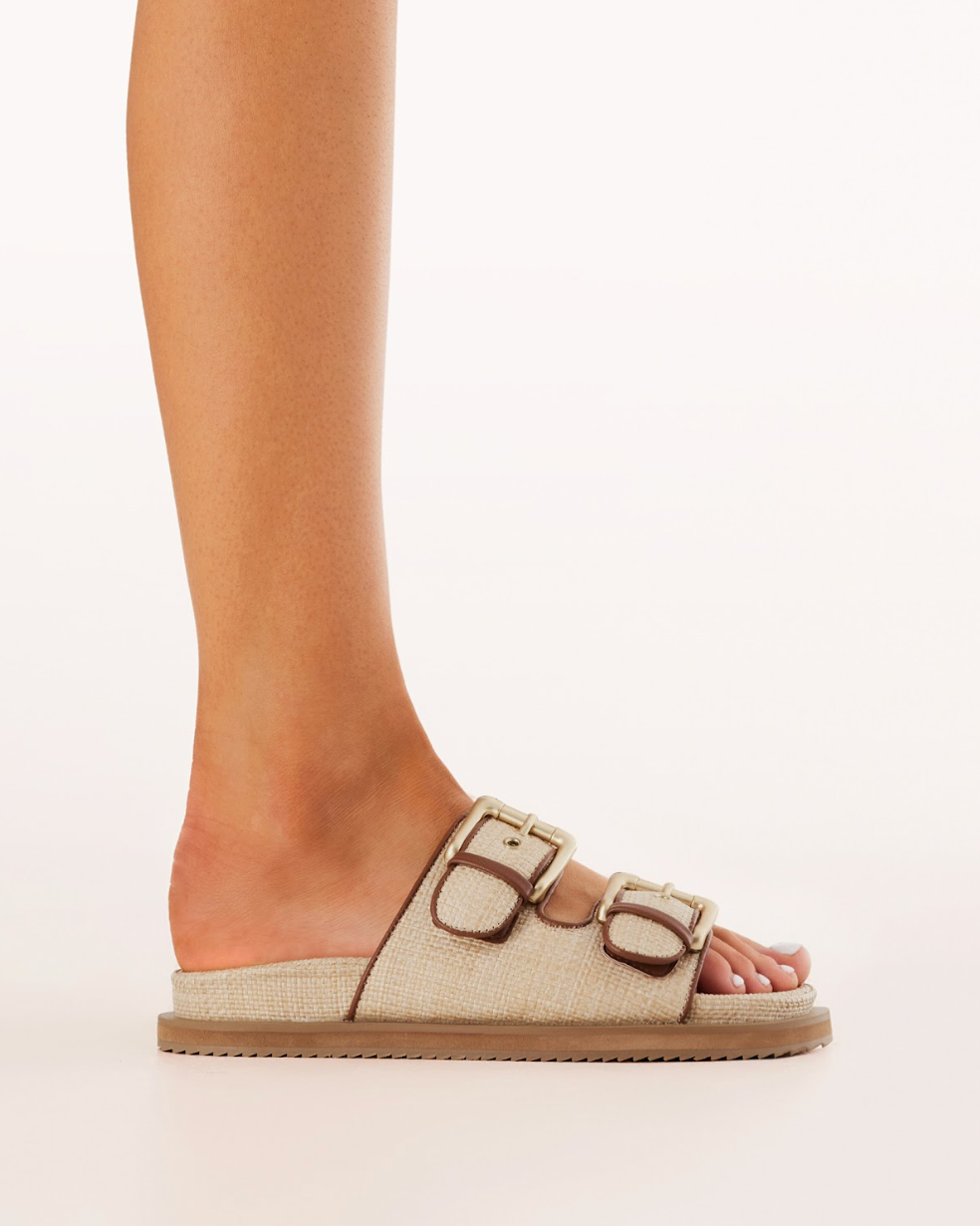 Tenzin Slides | Natural Raffia