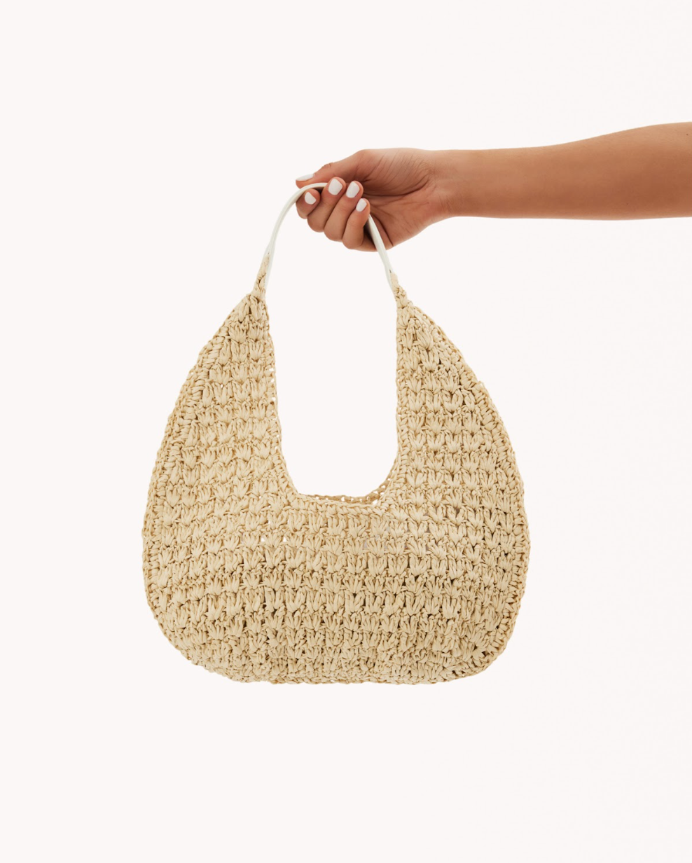 Jasmine Shoulder Bag | Raffia White