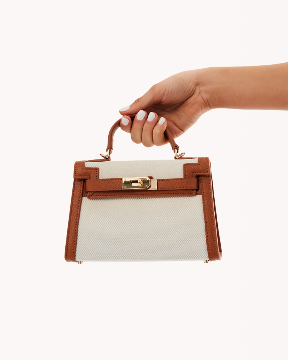 Hariette Bag | Linen & Tan