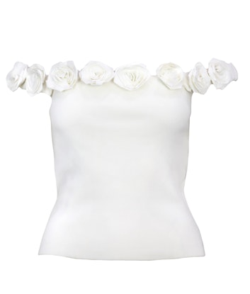 Kamila Floral Detail Top | White