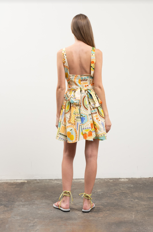 Honey Fruit Print Mini Dress