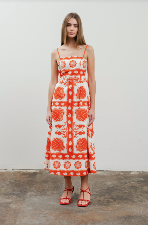 Hazel Midi Dress | Red